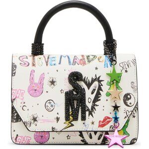 Mini Handbag Faux Leather Compact Top Handle Crossbody Organizer